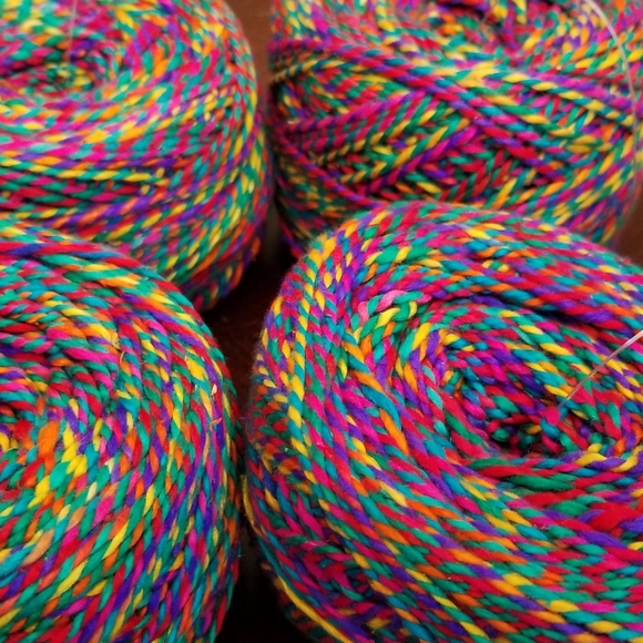 darn good yarn Other - 4 Cakes of Darn Good Yarn Twisting Rainbows - Recycled Silk